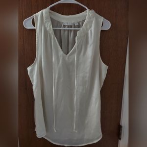 New York and Co sheer sleeveless top with ties. Size L
